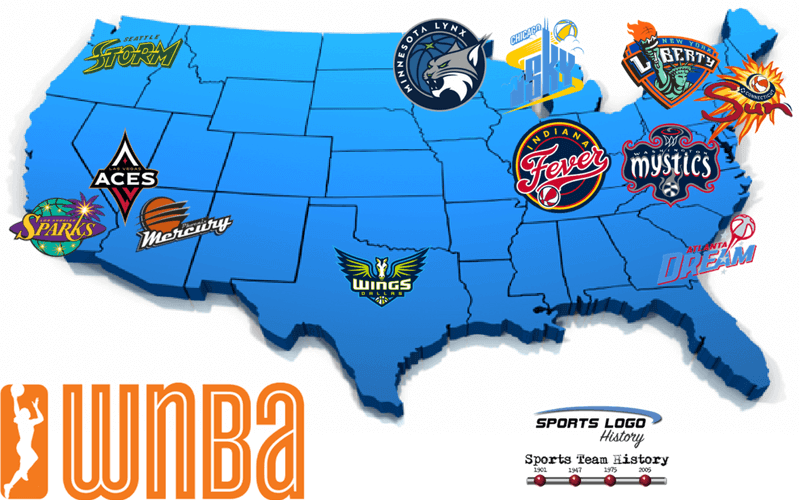 New WNBA Teams Map