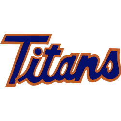 Cal State Fullerton Titans Wordmark Logo 1987 - 1991